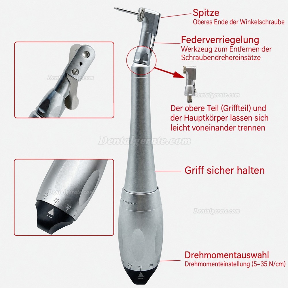 Handstück für Drehmomentschlüssel für Zahnimplantate Universal Control